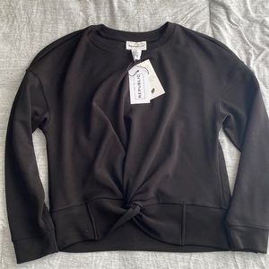 NWT For the Republic Black Athleisure Pullover